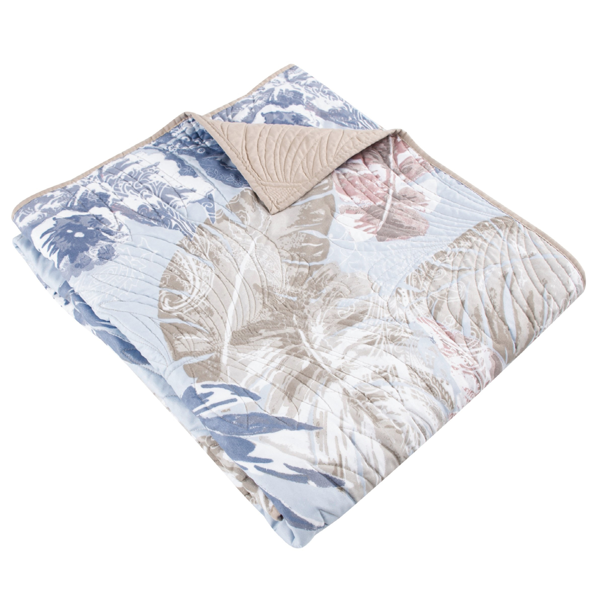 Greenland Home Fashions(tm) Tropics Reversible Quilted Throw Blanket