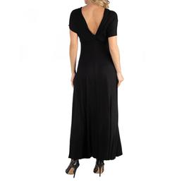Plus Size 24/7 Comfort Apparel Maxi Maternity Empire Waist Dress