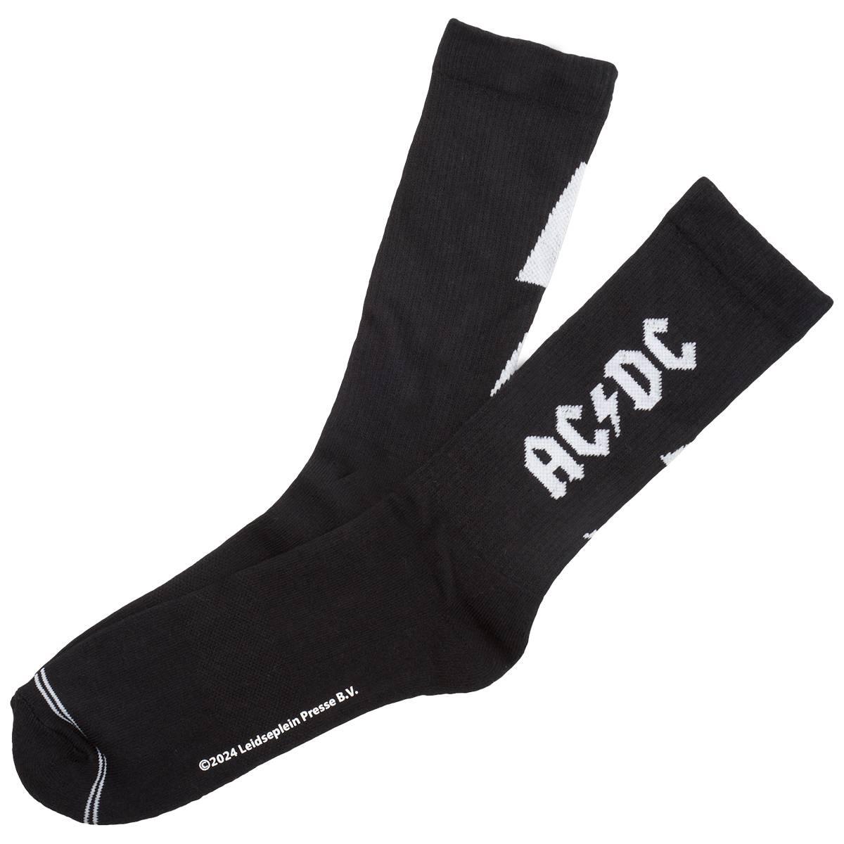 Mens Perri''s AC/DC Lightning Strikes Crew Socks