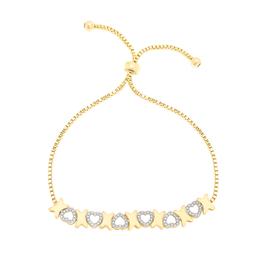 Gemstone by Gianni Argento X & Heart Adjustable Bracelet