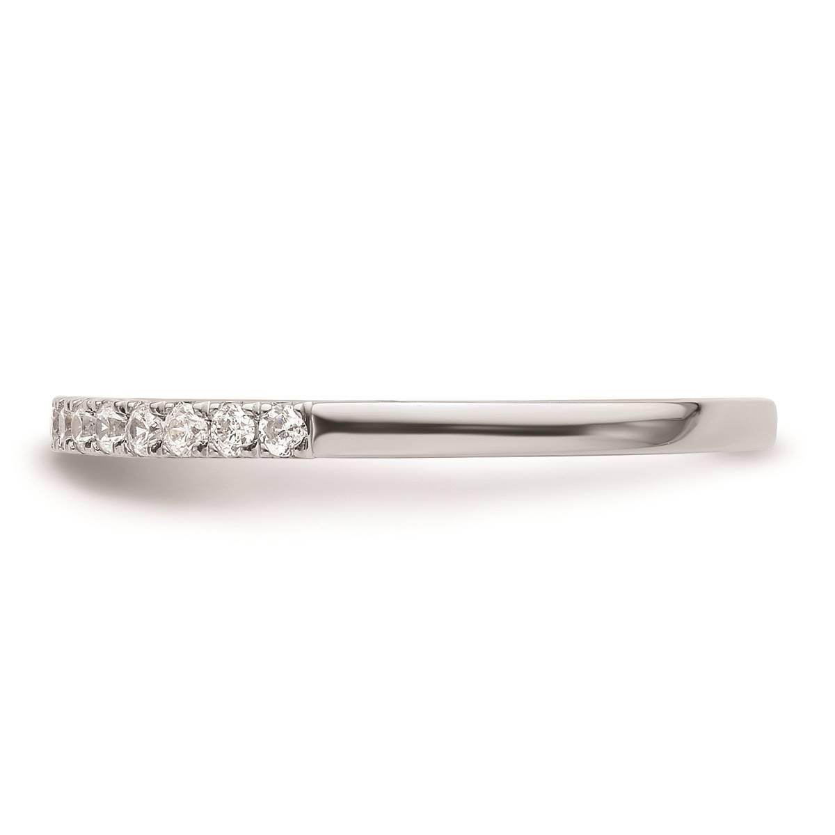 Pure Fire 14kt. White Gold Lab Grown Diamond Polish Wedding Band