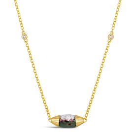 Le Vian(R) Honey Gold(tm) Peacock Aquaprase(tm) Diamond Necklace