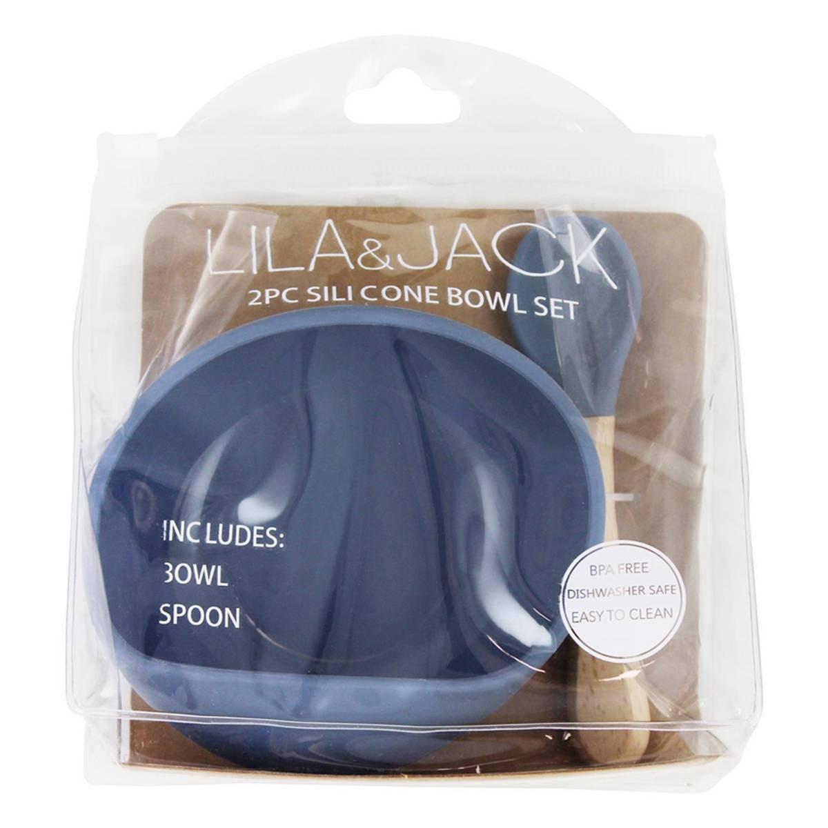 Baby Boy Lila & Jack 2pc. Bowl & Spoon Silicone Set