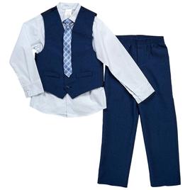 Boys (7-7) Van Heusen(R) Heather Poplin Vest Set - Dark Blue