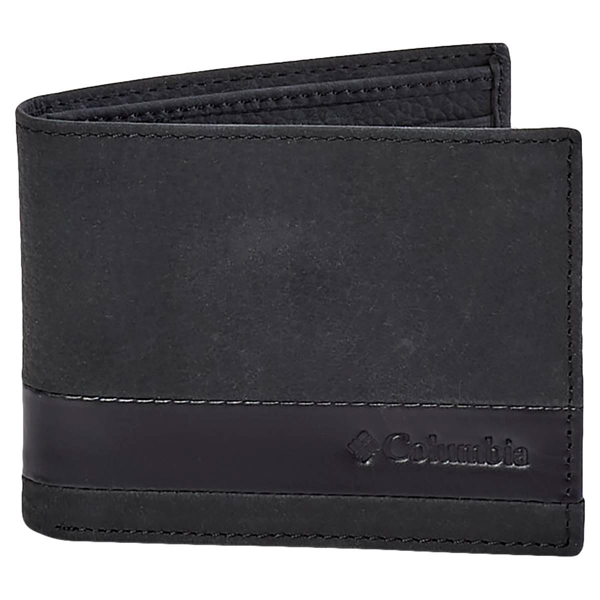 Mens Columbia RFID Extra Capacity Traveler Wallet - Black