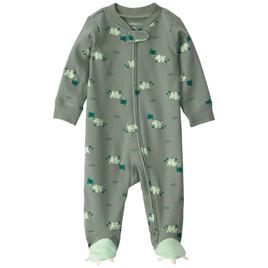 Baby Boy (NB-9M) Carter''s(R) Dino Print 2 Way Zip Pajamas