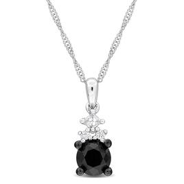 Sophia B 5/8ctw. Black & White Diamond Pendant Necklace