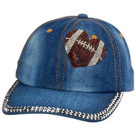 Womens Madd Hatter Football Bling Baseball Cap