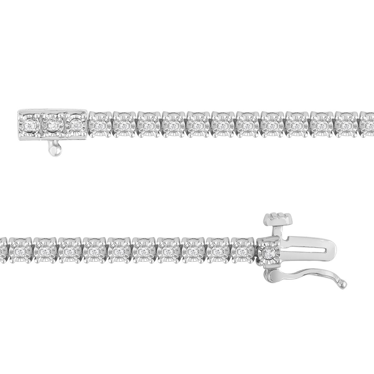 Nova Star® Lab Grown Diamond Sterling Silver Tennis Bracelet