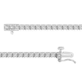 Nova Star® Lab Grown Diamond Sterling Silver Tennis Bracelet