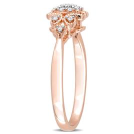 Diamond Classics™ 1/10ctw. Diamond Rose Silver Ring
