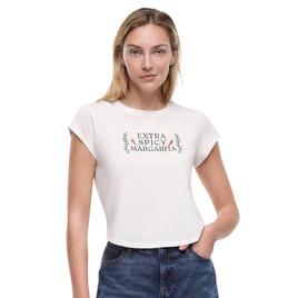 Womens Wildfox Cap Sleeve Extra Spicy Luna Baby Graphic Tee