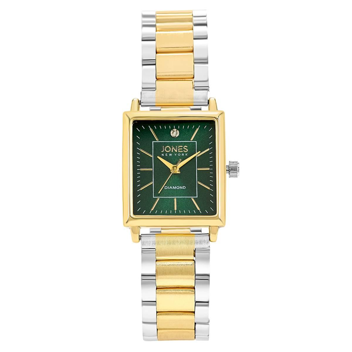 Womens Jones New York Two-Tone Rectangle Watch - 15185S-42-X34