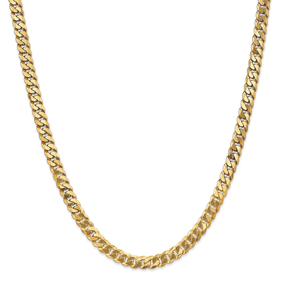 Gold Classics™ 6.25mm. 14k Beveled Curb Chain Bracelet