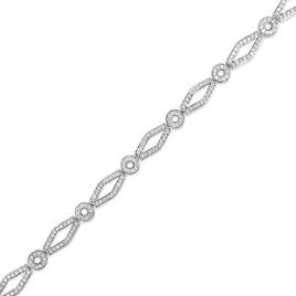 Haus of Brilliance Sterling SIlver 1 1/2ctw. Diamond Bracelet