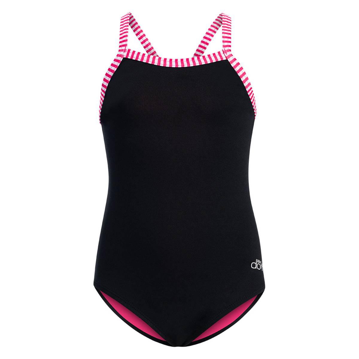 Toddler Girls Dolfin® Criss-Cross Back One Piece Swimsuit