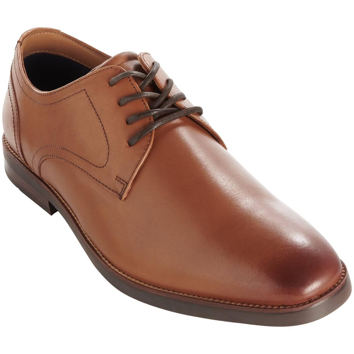 Mens Johnston & Murphy Borland Plain Toe Tan Oxfords