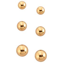 Design Collection Gold Plated Graduated Ball Earrings Trio
