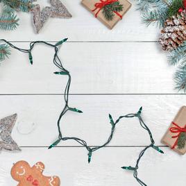 Northlight Seasonal 100ct. Teal Green Mini Christmas Lights