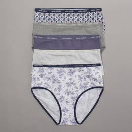 Womens Laura Ashley® 5pk. Brief Panties with Logo - LS9221-5PKRG