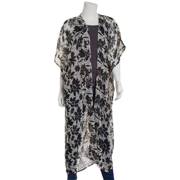 Womens Anne Klein Clip Dot Kimono