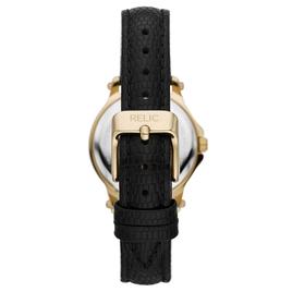 Womens RELIC by Fossil Gold-Tone & Black Strap Watch - ZR34630