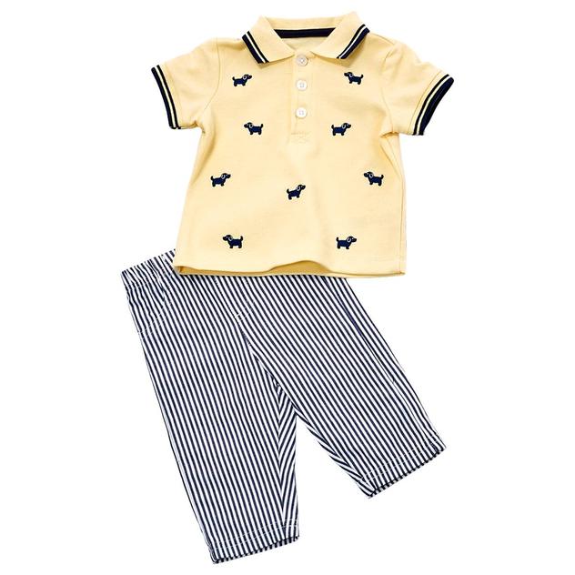Baby Boy (3-12M) Little Me® Puppies Polo & Pants Set