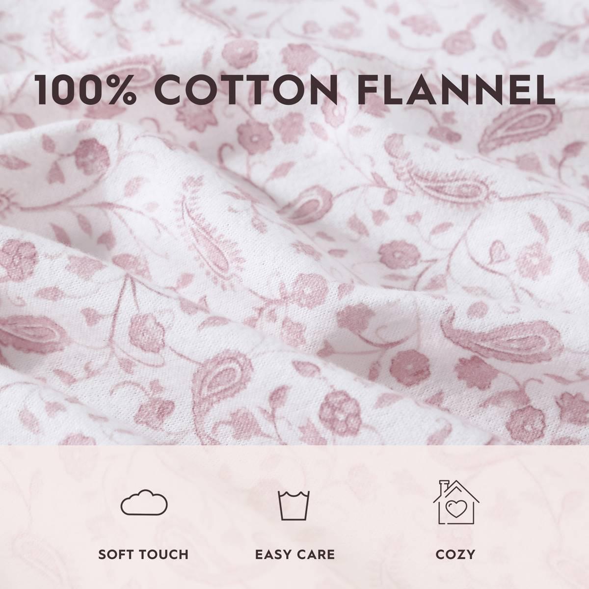 Laura Ashley Paisley Prance Cotton Flannel Sheet Set
