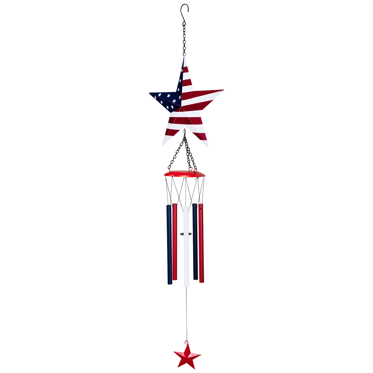 Northlight Stars and Stripes Patriotic Outdoor Garden Windchime
