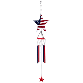 Northlight Stars and Stripes Patriotic Outdoor Garden Windchime