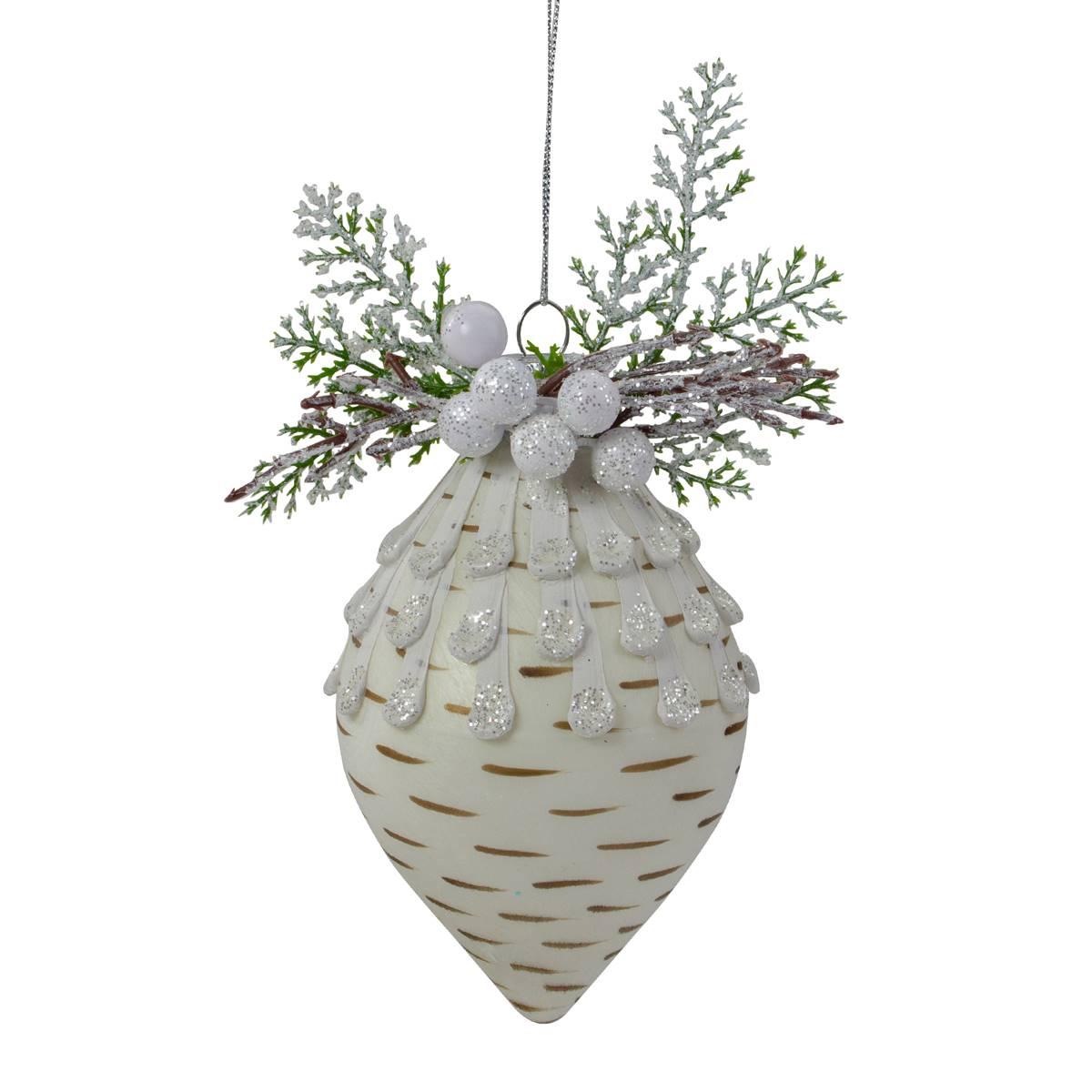 Northlight Seasonal Cedar and Berries Finial Christmas Ornament