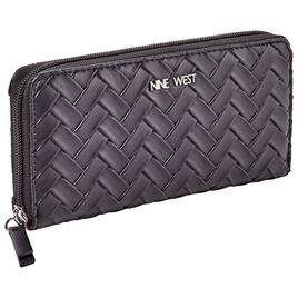 Womens Nine West Norah Woven Zip-Around Clutch Wallet