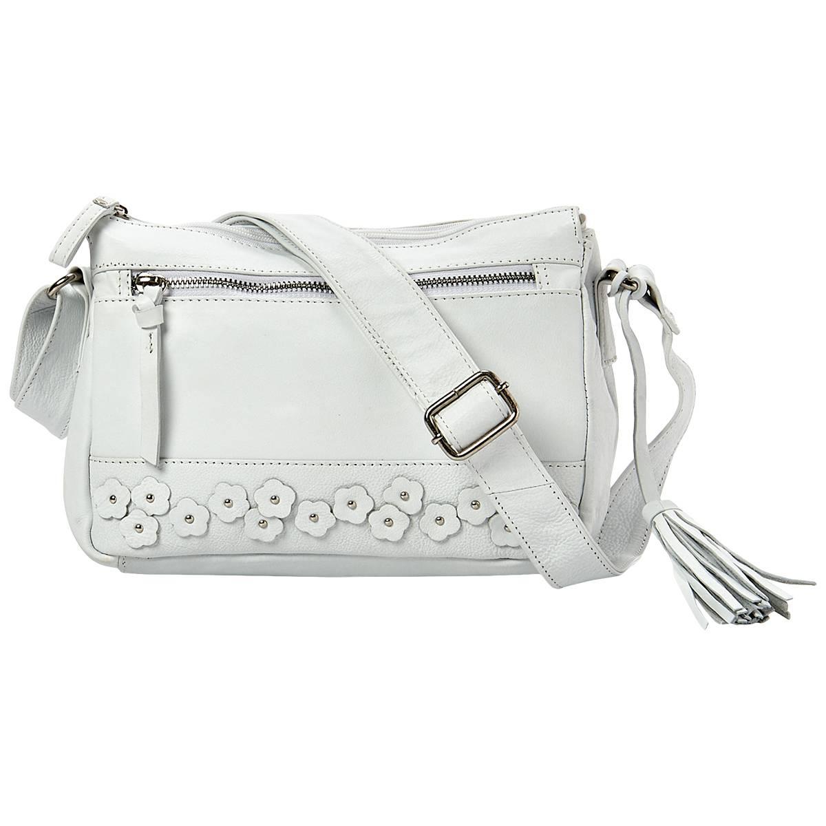 Great American Leatherworks Floral Applique Camera Crossbody
