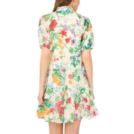 Womens MSK Short Sleeve Floral Babydoll A-Line Dress