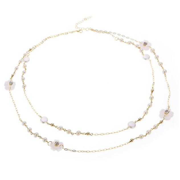 Ashley Cooper™ Pearl Flower Layered Necklace