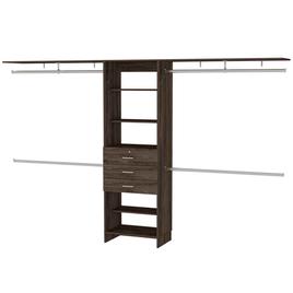 FM FURNITURE Pittsburg Dark Walnut 1 Drawer Closet System