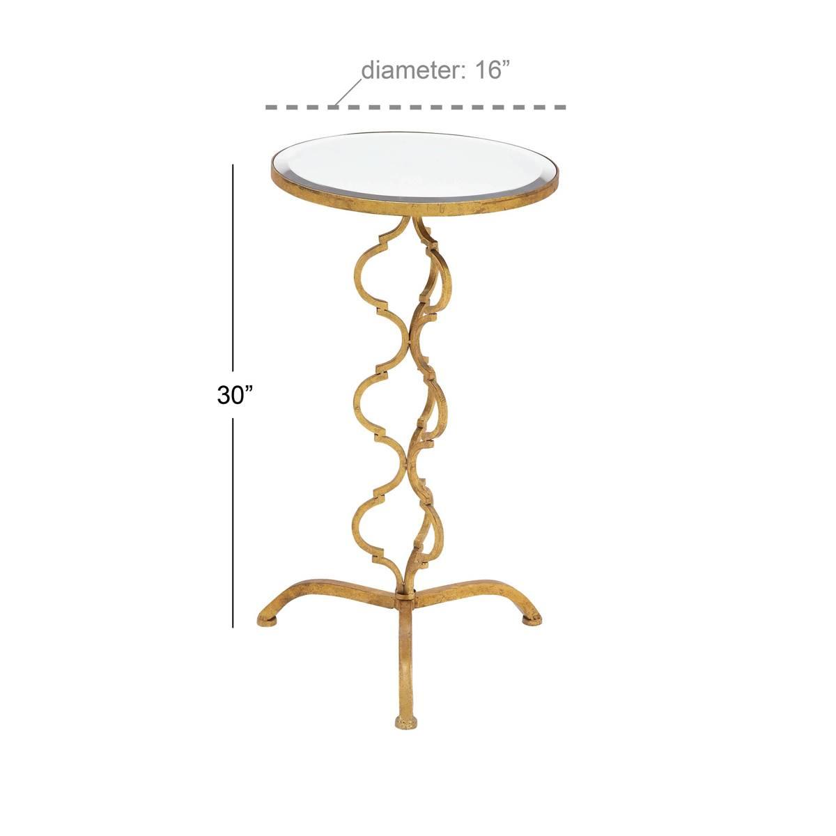 9th & Pike® Gold Glam Metal Accent Table
