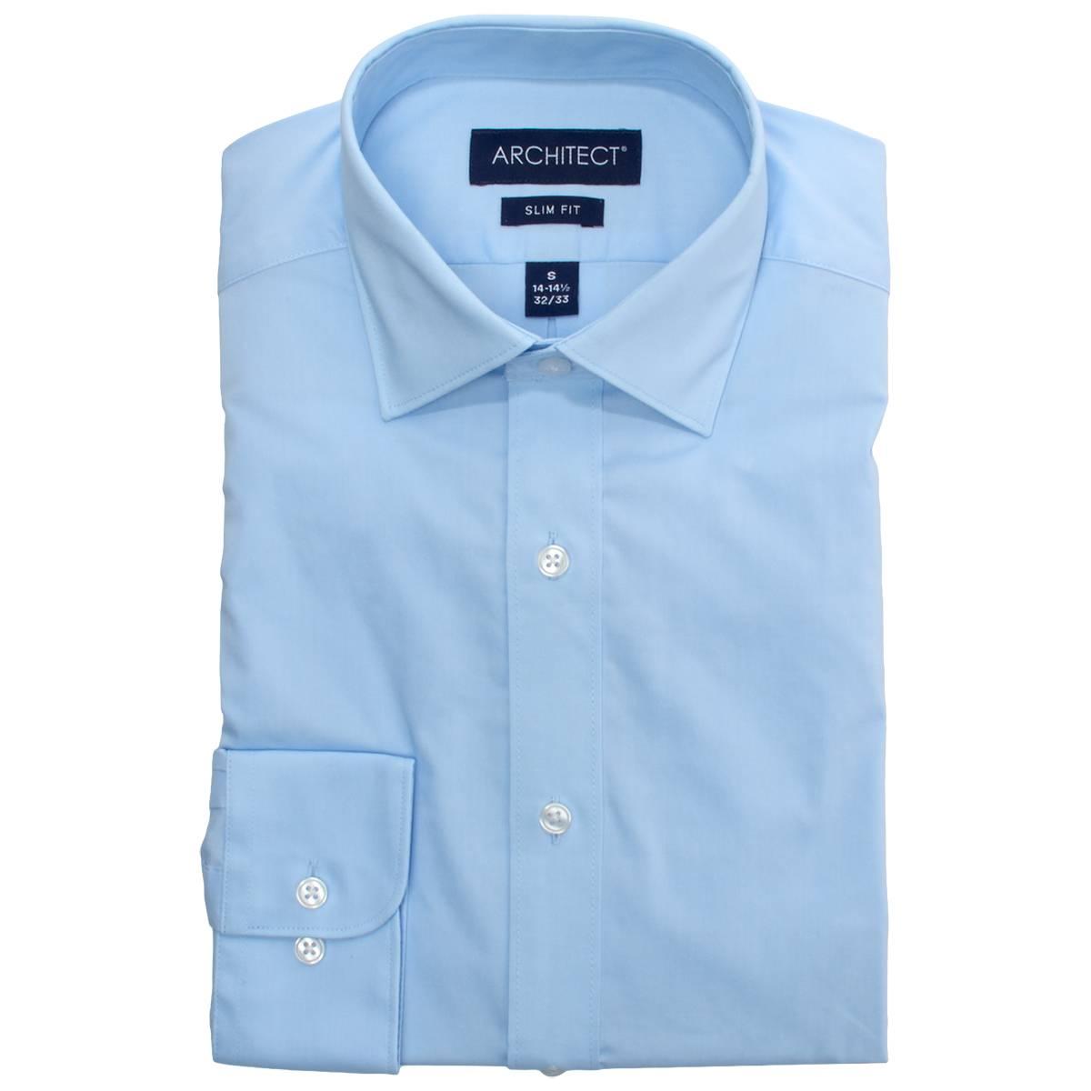 Mens Architect® Performance Slim Fit Dress Shirt - Light Blue