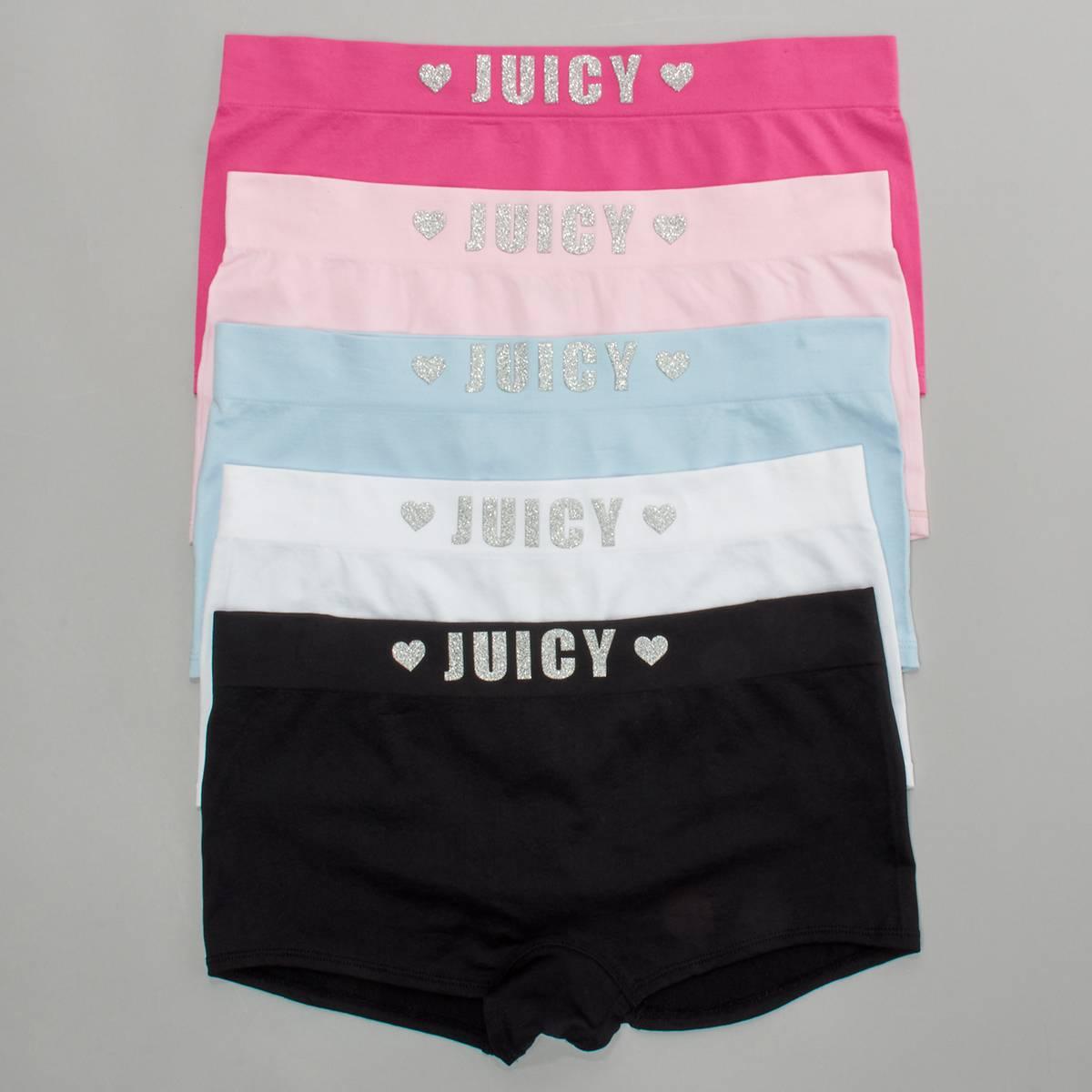 Womens Juicy Couture 5pk Seamless Boyshort Panties JC2470-5PKC