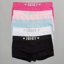 Womens Juicy Couture 5pk Seamless Boyshort Panties JC2470-5PKC
