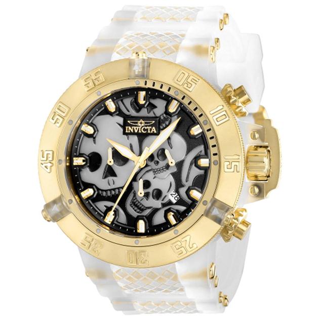 Mens Invicta Skull Dial Quartz Subaqua Watch - 37328