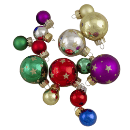 Northlight 16pc. Assorted Glass Ball Christmas Ornaments