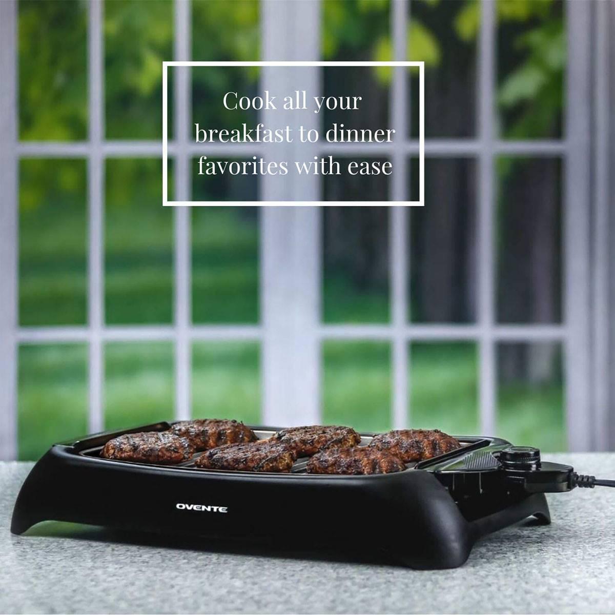 Ovente Electric Nonstick Cooking Grill