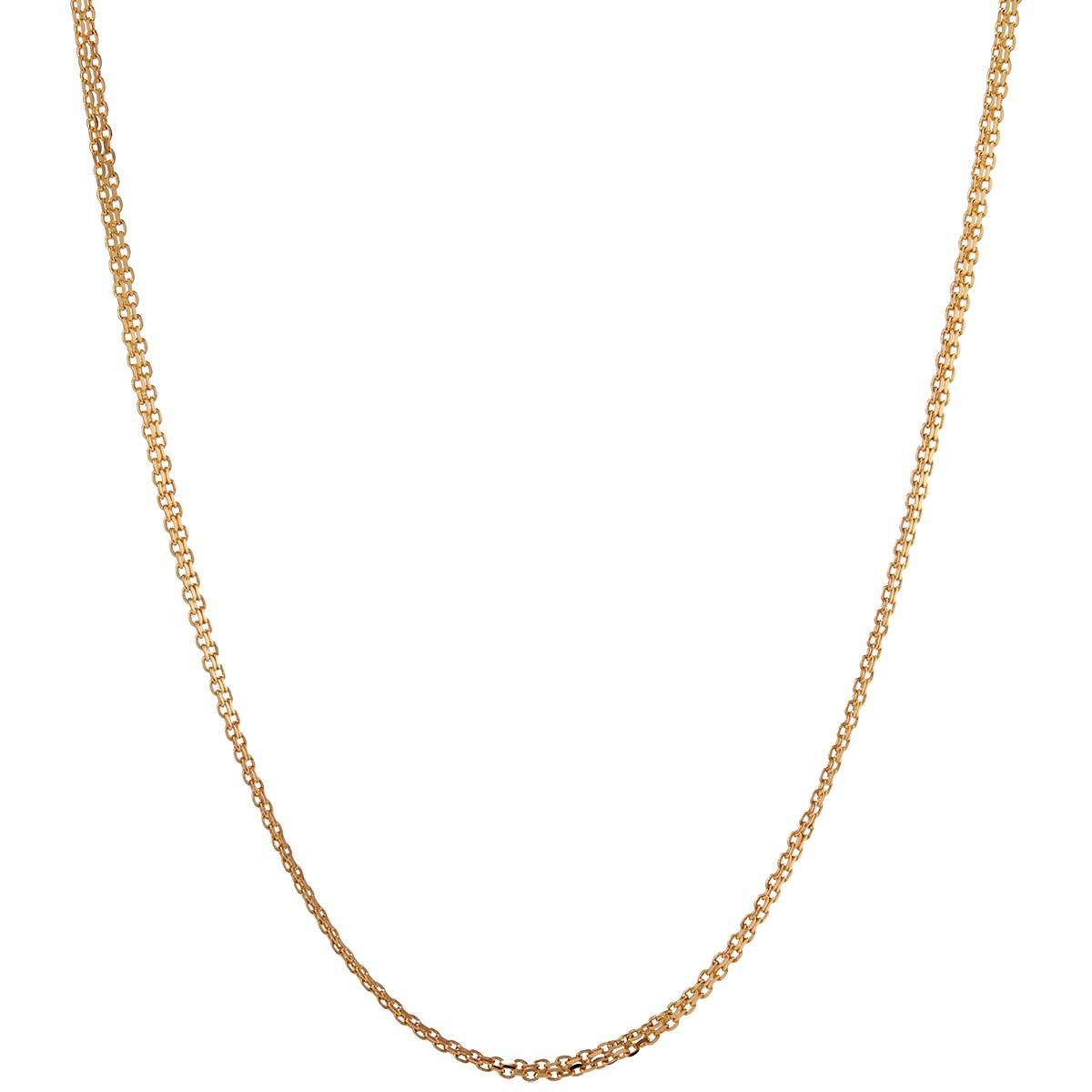 Design Collection 24in. Round Link Gold-Tone Necklace
