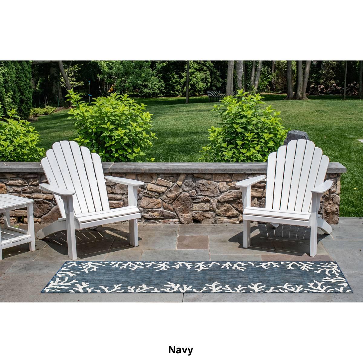 Liora Manne Carmel Coral Border Indoor/Outdoor Runner