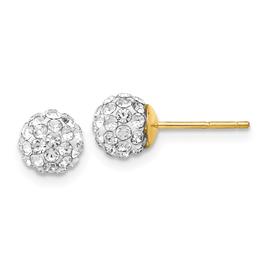 Gold Classics(tm) 6mm Crystal Stud Earrings