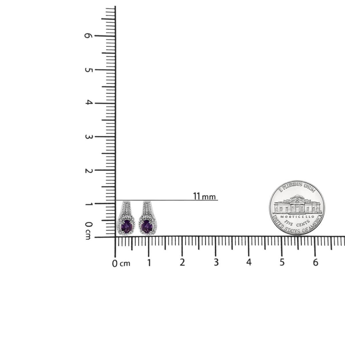 Haus of Brilliance Amethyst Diamond Dangle Earringse