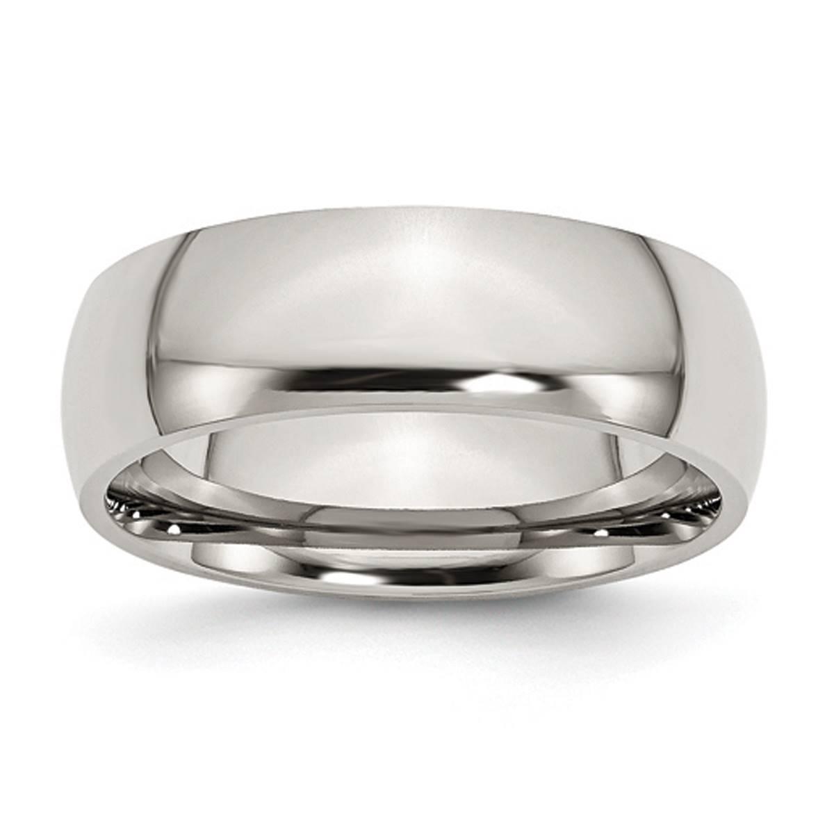 Mens Gentlemen's Classics(tm) Stainless Steel 7mm Polished Band