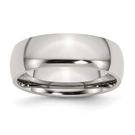 Mens Gentlemen's Classics(tm) Stainless Steel 7mm Polished Band