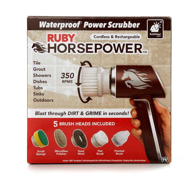 As Seen On TV Ruby Horsepower Waterproof Power Scrubber